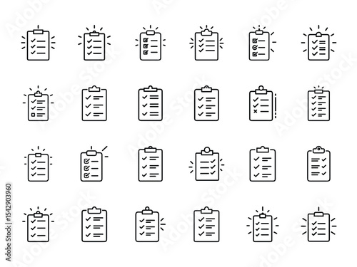 Glowing Task Checklist Icon Silhouette on White Background – Illuminated To-Do List Symbol for Productivity, Planning, and Task Management UI Designs