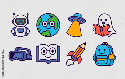 education mascot cartoon element