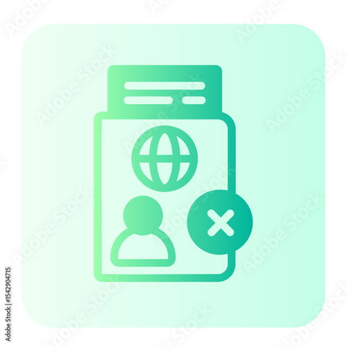Rejected gradient icon