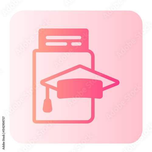 Student visa gradient icon