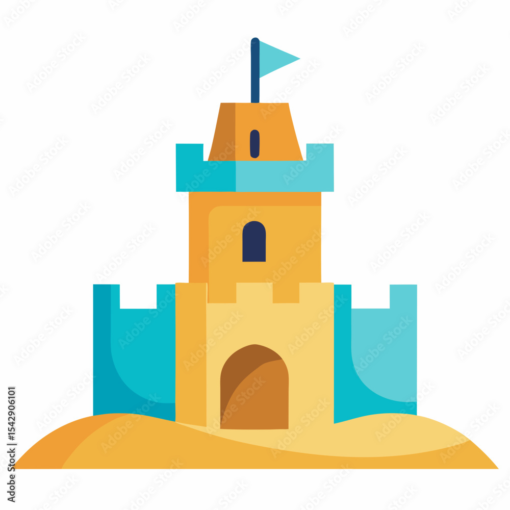 Fototapeta premium Sand-castle-icon 