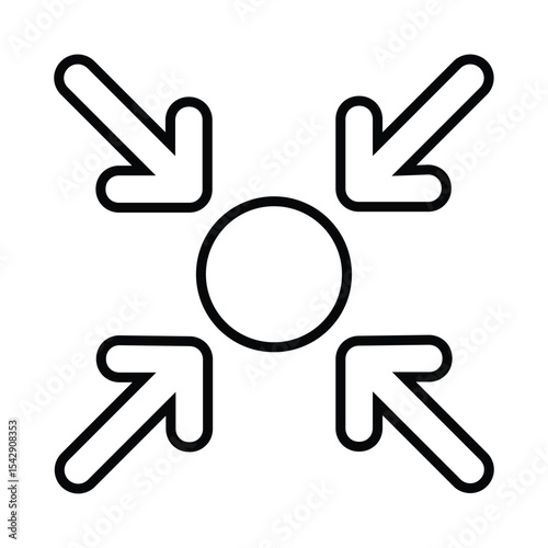 center line icon design. center thin black outline symbol vector illustration. editable stroke icon on transparent background.