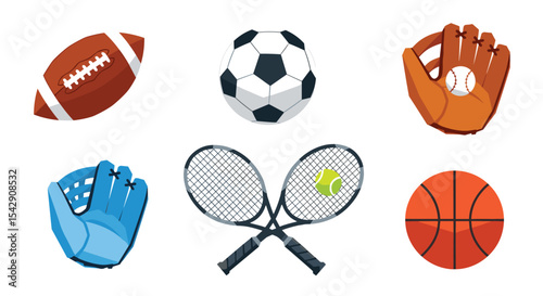A Diverse Collection of Sporting Equipment for Recreational Activities and Competitive Games
