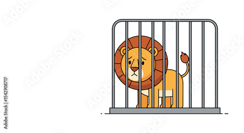 The Lonely Lion The Sadness in the Zoo Behind the Bars Feeling Sorry