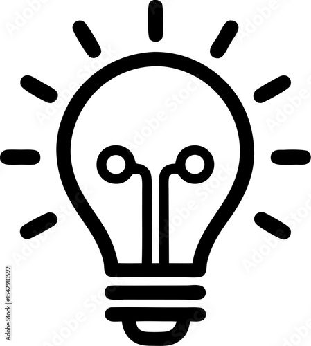 hand drawn light bulb idea