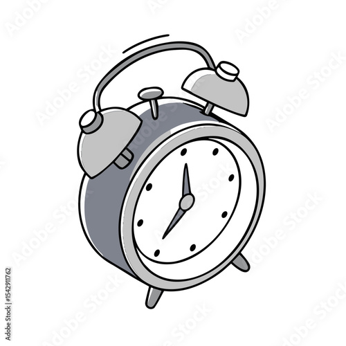 Alarm Clock Icon for Time Management Apps, Reminder Services, Calendar Software and Productivity Tool Interfaces
