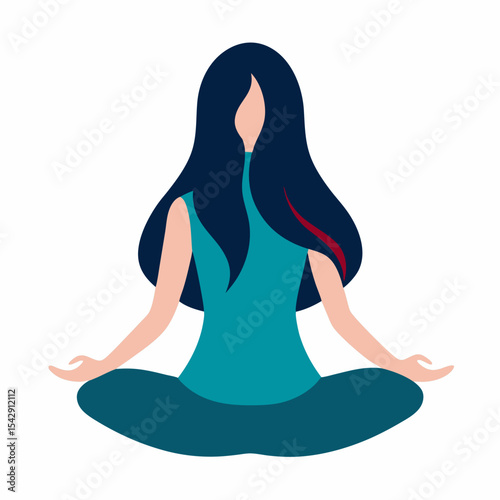 Finding Inner Peace A Woman in a Peaceful Yoga Meditation Pose