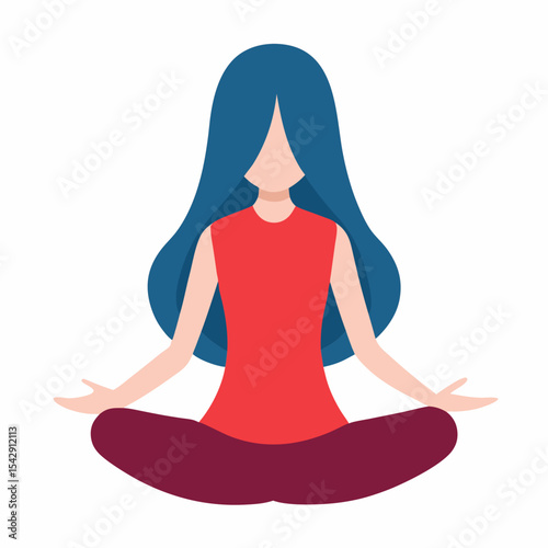 Find Inner Peace A Woman Meditating in Lotus Pose, Achieving Serenity and Mindfulness
