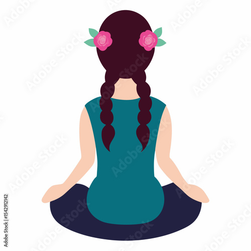 Mindfulness and serenity Woman in lotus pose, embracing inner peace and tranquility