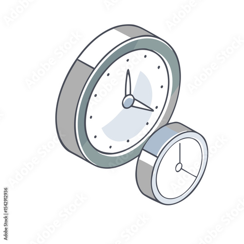 Time Management Clock Icon for Productivity Apps, Scheduling Tools, Business Planning Resources, Work Organization and Deadline Management Materials