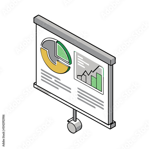 Data Presentation Slide Icon for Business Reports, Corporate Meetings, Analytics Dashboards, Educational Materials and Professional Training Resources
