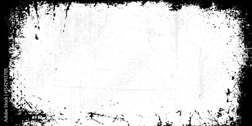 Grunge vignette edge overlay with old photograph texture vintage frame border, distressed retro photo effect Computer designed grunge border