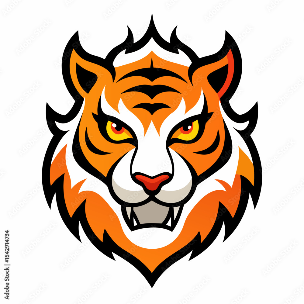 Fototapeta premium tiger head vector illustration