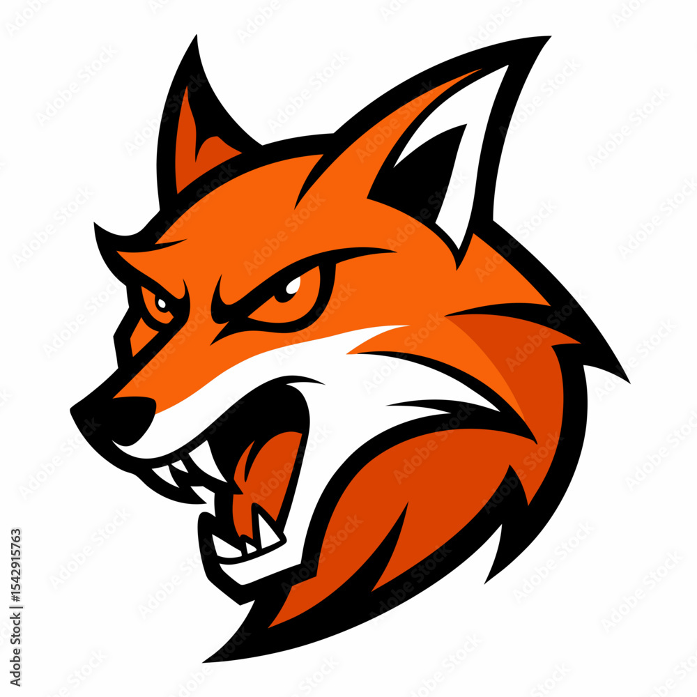 Fototapeta premium red fox vector illustration