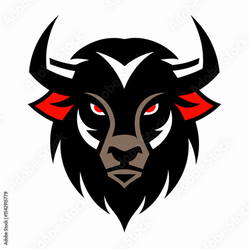 bull head with horns