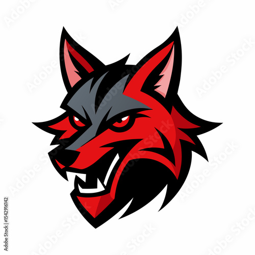 wolf head vector