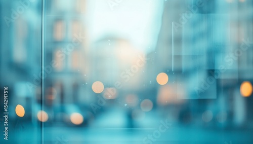 Contemporary Commercial Building with Blurred Window Facade for Background Use