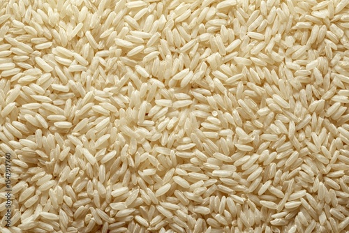 Close Up View Of White Rice Grains