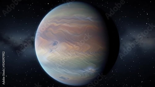 Alien planet in deep space