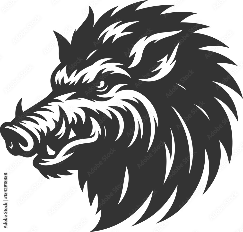 Obraz premium Boar animal drawing vector
