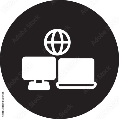 Coworking glyph icon