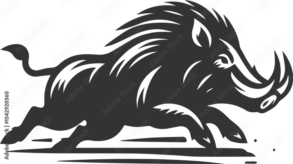 Obraz premium Boar animal drawing vector