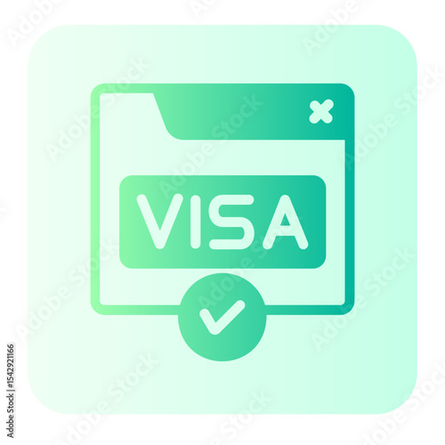 Web nomad visa gradient icon