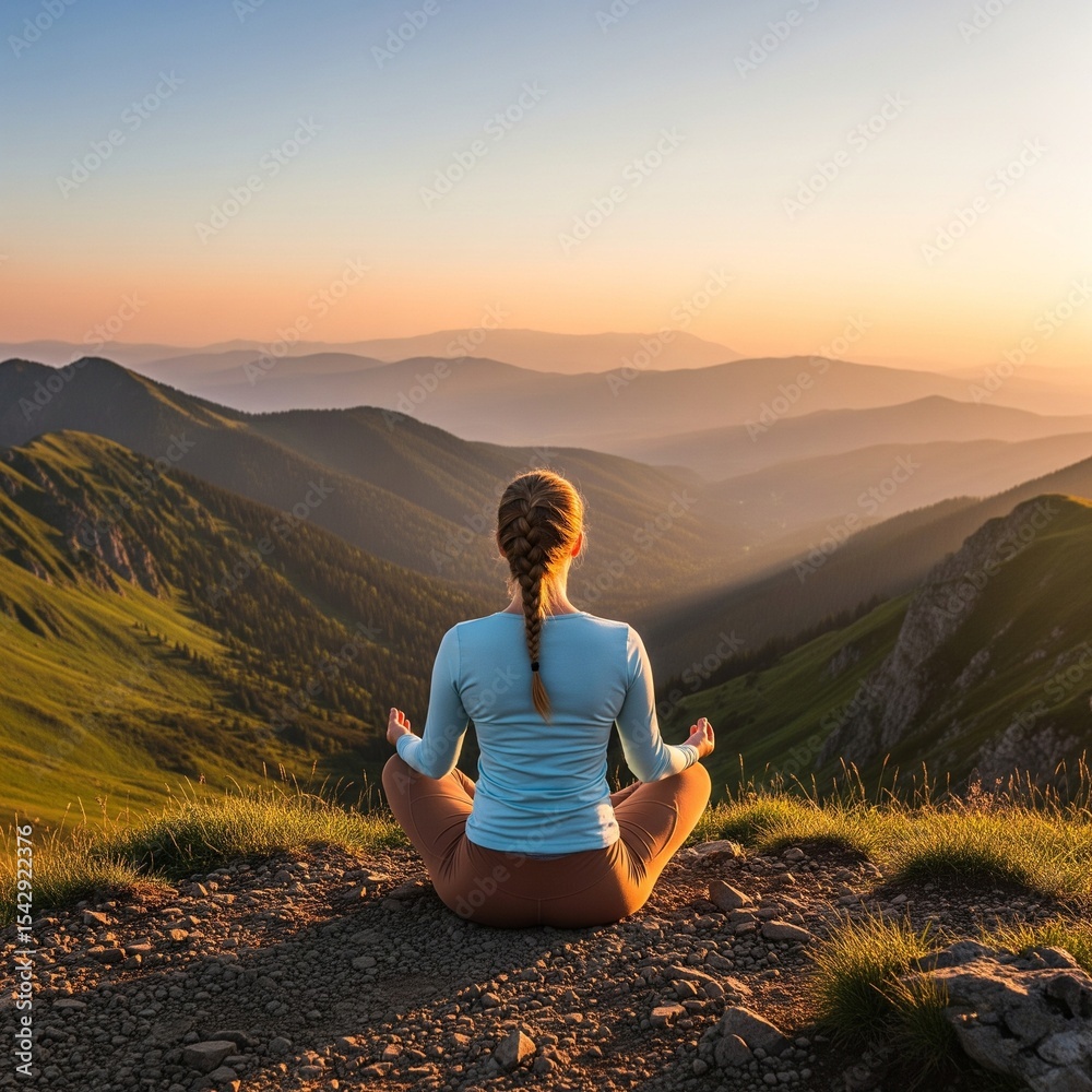 custom made wallpaper toronto digitalMinimalist Yoga Meditation Mountain Scenery