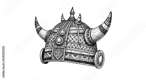 Intricate Horned Helmet An Ancient Warrior's Legacy An Artifact of a Bygone Era