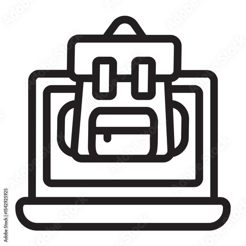 Backpack glyph icon