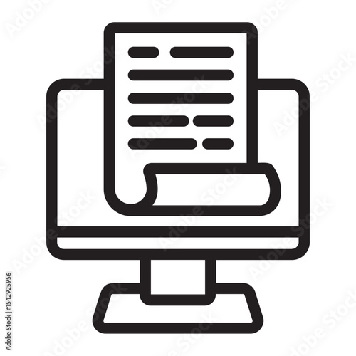 Distance learning glyph icon