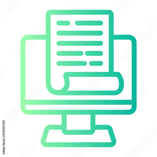 Distance learning gradient icon