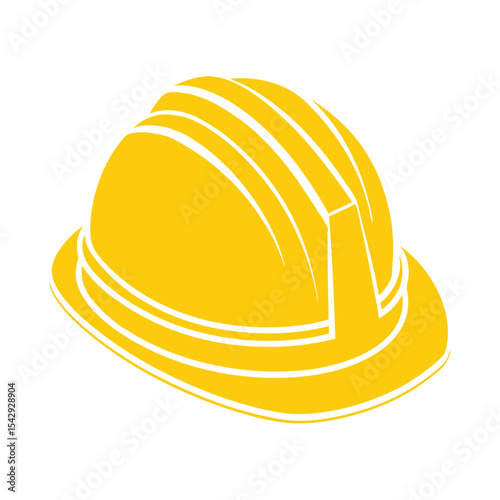 Yellow Hard Hat Safety Helmet Construction Worker Icon Graphic Design Element hardhat 2
