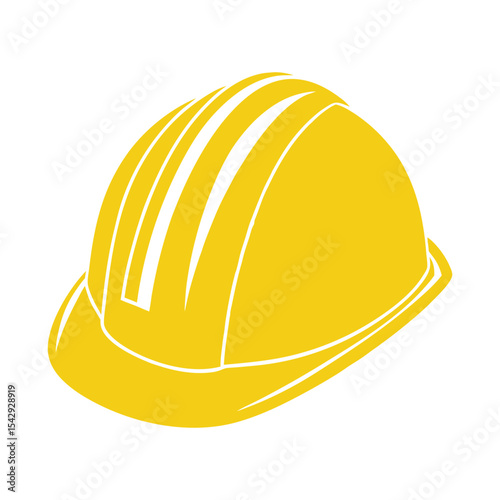 Yellow Hard Hat Safety Helmet Construction Worker Icon Graphic Design Element hardhat 1