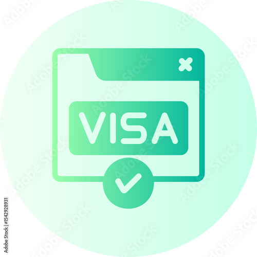 Web nomad visa gradient icon