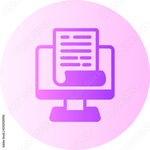 Distance learning gradient icon