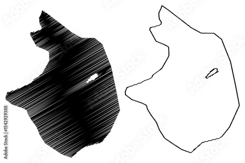 Ndola City (Republic of Zambia, Copperbelt Province) map vector illustration, scribble sketch City of Ndola map