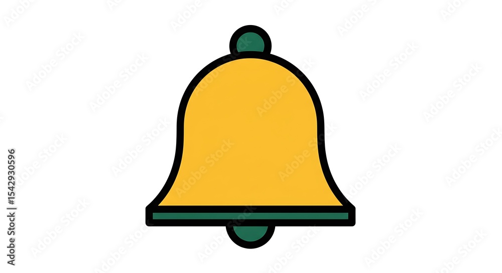 Fototapeta premium Ringing Bell Icon Illustration for Notification or Alert