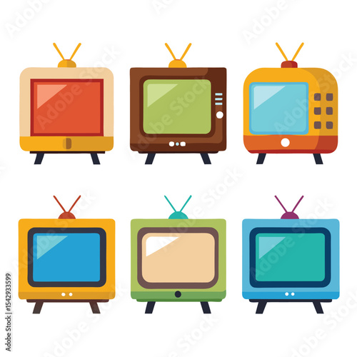 TV set isolated on white background