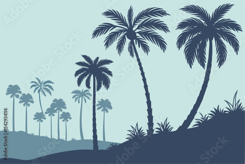 Silhouetted Serenity: Palm Trees for Design & Decor