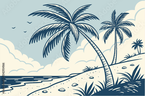 Island Essence: Palm Tree Silhouette Art