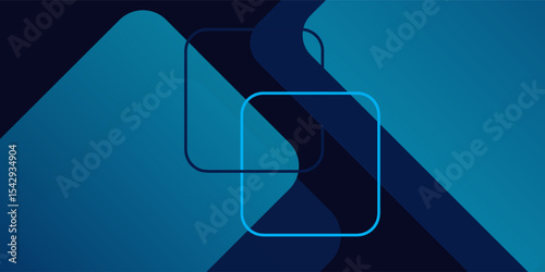 Blue abstract gradient shapes background. Vector illustration modern