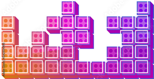 Glow Purple Pixelated Border