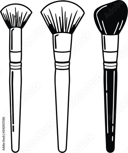 brushes on makeup