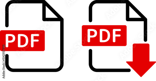 シンプルなPDFアイコンセット