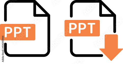 シンプルなpptアイコンセット