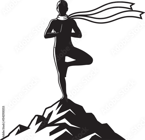 Dancing woman silhouette vector illustration
