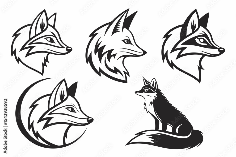 Obraz premium wolf tribal tattoo