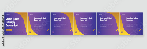 Instagram carousel template layout design for five tips sharing on social media. Linkedin carousel banner design vector template