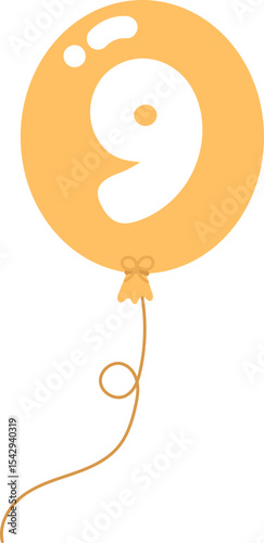 Balloon Numbers 0 to 9 – Colorful Cartoon Font for Party or Kids Design